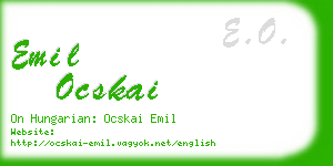 emil ocskai business card